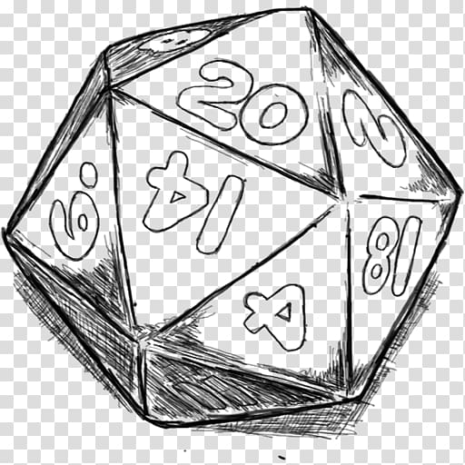 multi-panel die, Dungeons & Dragons d20 System Dice Role-playing game Dungeon crawl, dice game transparent background PNG clipart