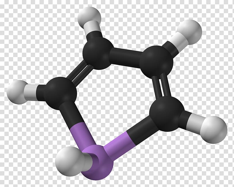 Arsole Molecule Ball-and-stick model Molecular formula Pyrrole, Organoarsenic Chemistry transparent background PNG clipart