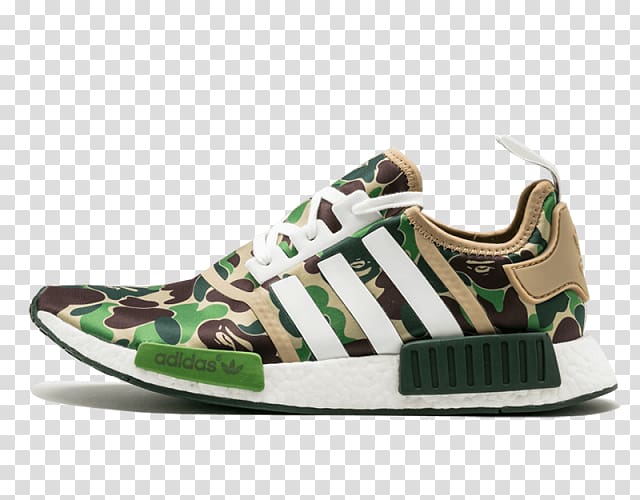 Adidas NMD R1 Bape A Bathing Ape Sports shoes, adidas transparent background PNG clipart