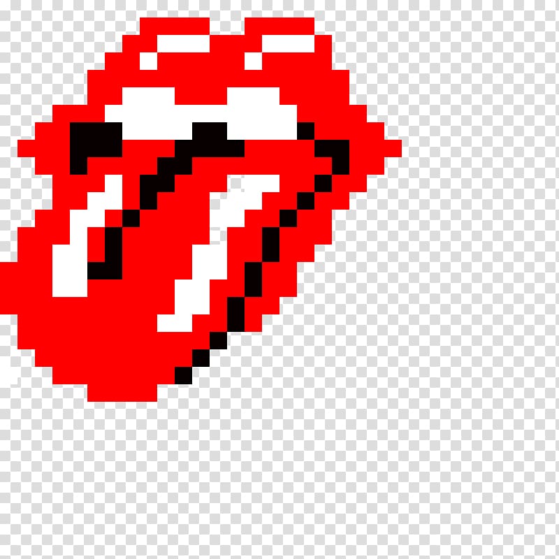 Pixel art Drawing Bead, rolling stones logo transparent background PNG clipart