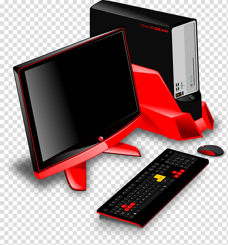 red-and-black computer desktop illustration, Computer keyboard Desktop Computers , Computer transparent background PNG clipart