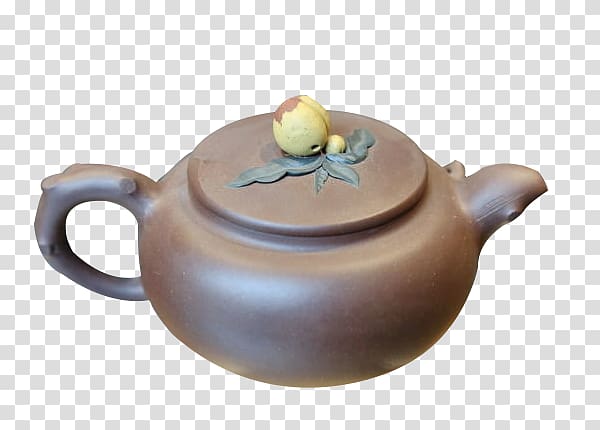 Yixing clay teapot Yixing clay teapot, Peach Button Teapot transparent background PNG clipart