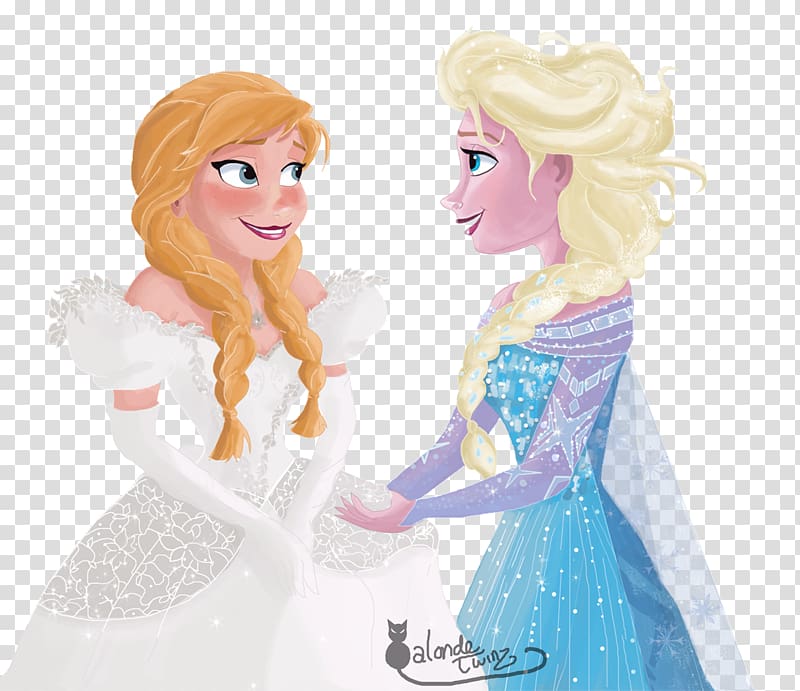 Anna Elsa Wedding dress, Anna Frozen transparent background PNG clipart