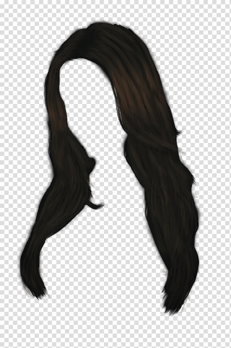 black wig, Long Black Women Hair transparent background PNG clipart
