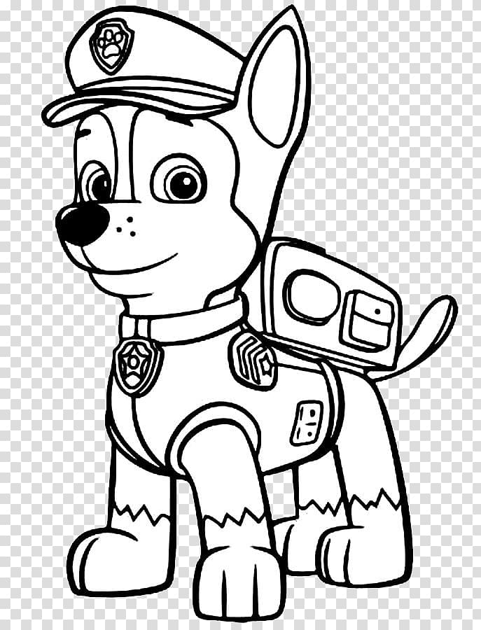 Coloring book Drawing Patrol Page, rubble. transparent background PNG clipart