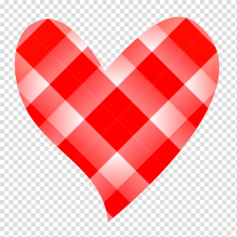 Tartan Check Color Heart Textile, heart transparent background PNG clipart