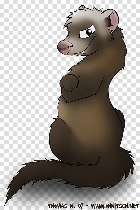 Ferret Animated cartoon Drawing, ferret transparent background PNG clipart