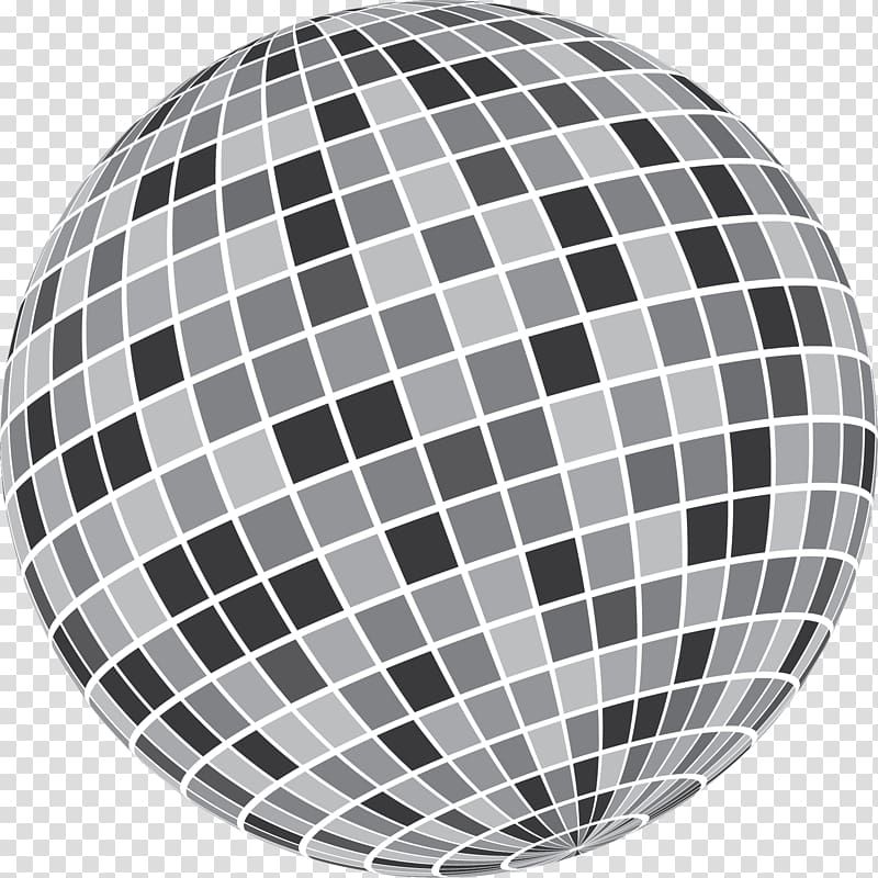 Disco ball Party Black and white , disco transparent background PNG clipart