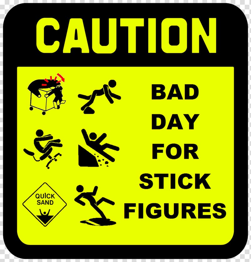Wet floor sign Sticker Hazard Industry Signage, Bad Day transparent background PNG clipart