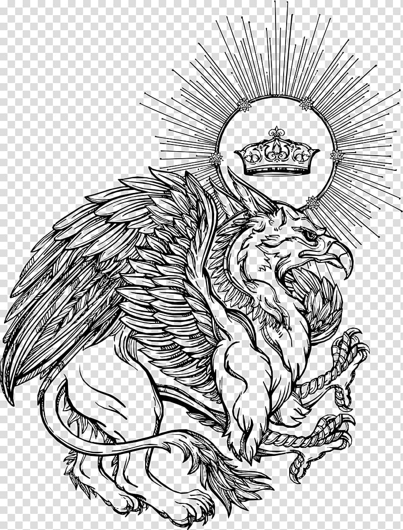 Griffin Sleeve tattoo Legendary creature Phoenix, Griffin transparent background PNG clipart