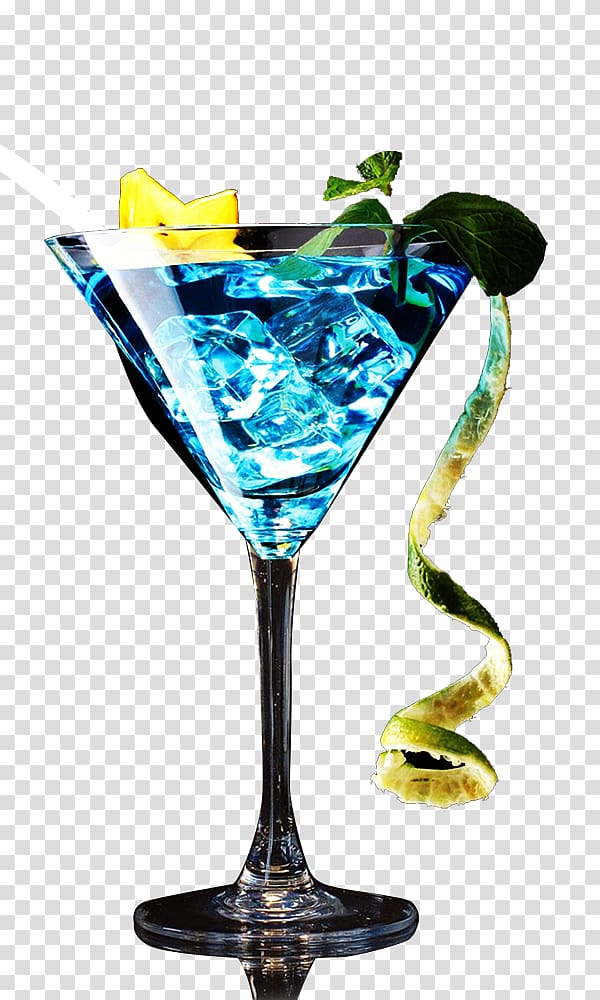 blue margarita cocktail, Wine cocktail Martini Blue Hawaii Blue Lagoon, cocktail transparent background PNG clipart