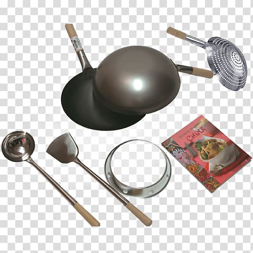 Wok Frying pan Ladle Kitchen Cookware, frying pan transparent background PNG clipart
