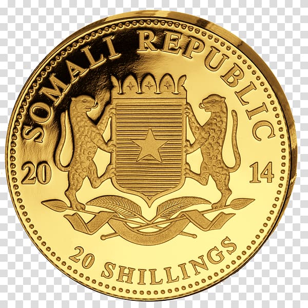 Gold coin Gold coin Somalia Shilling, coin transparent background PNG clipart