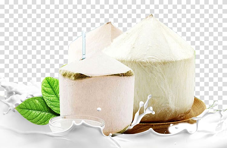 Coconut milk Thai cuisine, Green coconut milk transparent background PNG clipart