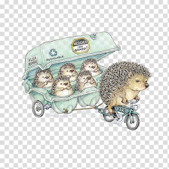 hedgehogs illustration, Hedgehog Drawing Birthday Greeting card Illustration, Hedgehog transparent background PNG clipart