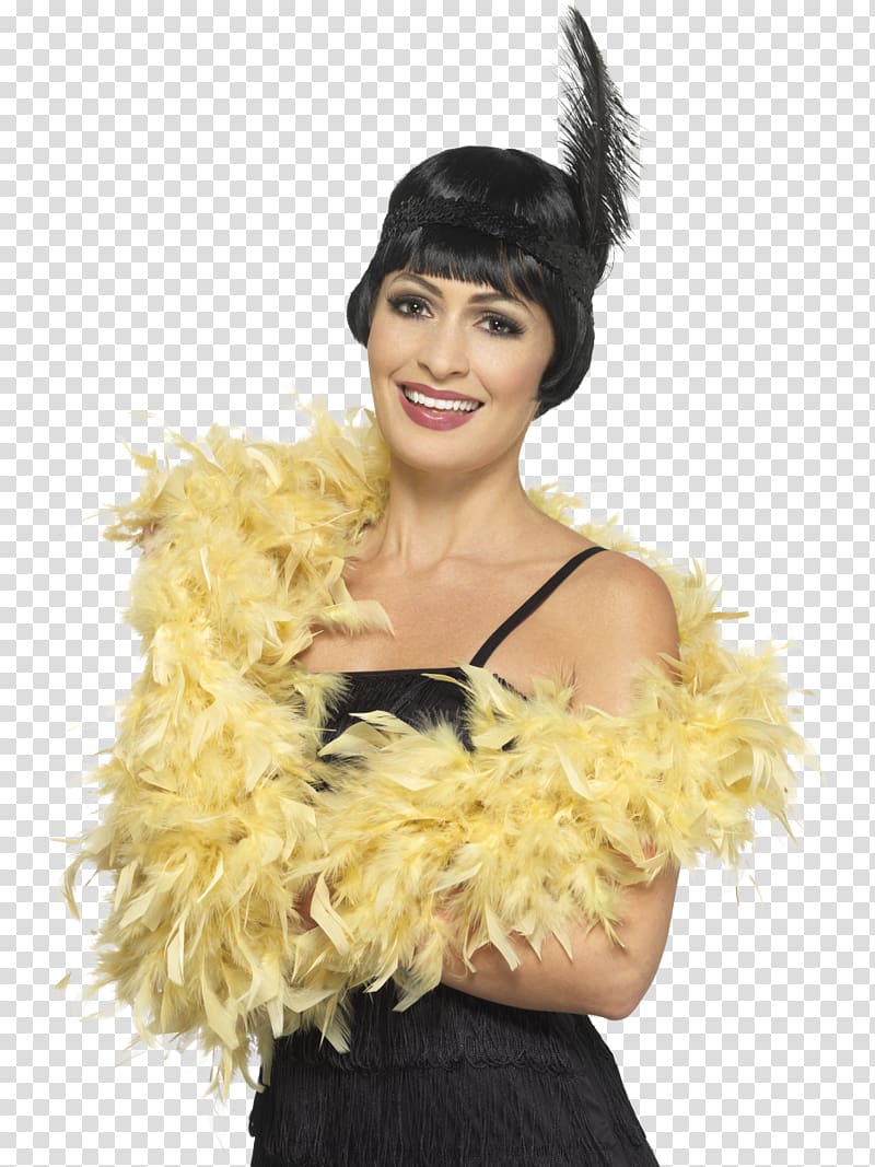 Feather boa Costume party 1920s Clothing Accessories, feather boa shawl transparent background PNG clipart