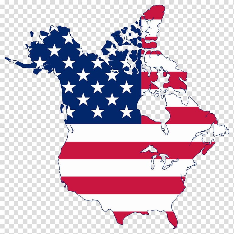 Flag of the United States Canada Map , American Flag Free transparent background PNG clipart