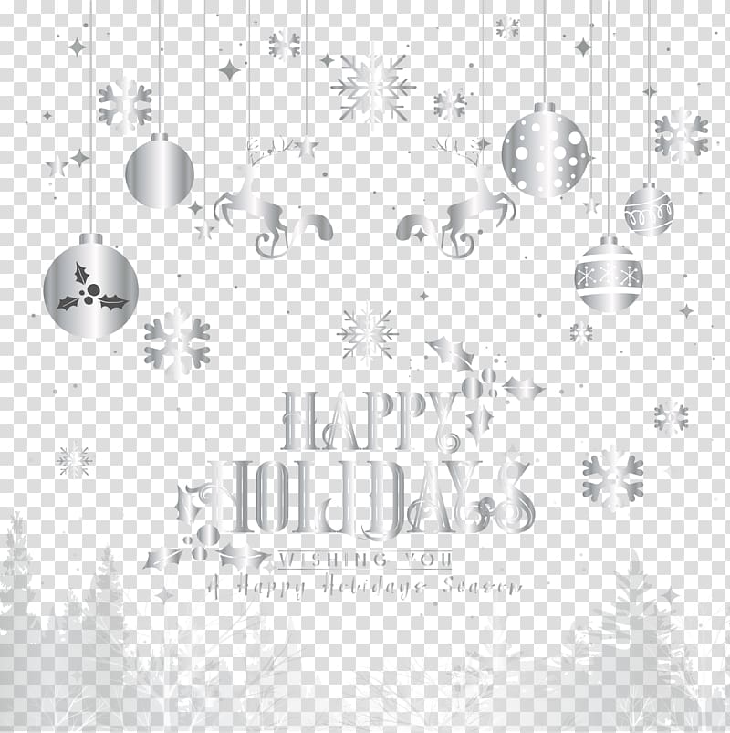 White Christmas Banner, Banner Christmas transparent background PNG clipart