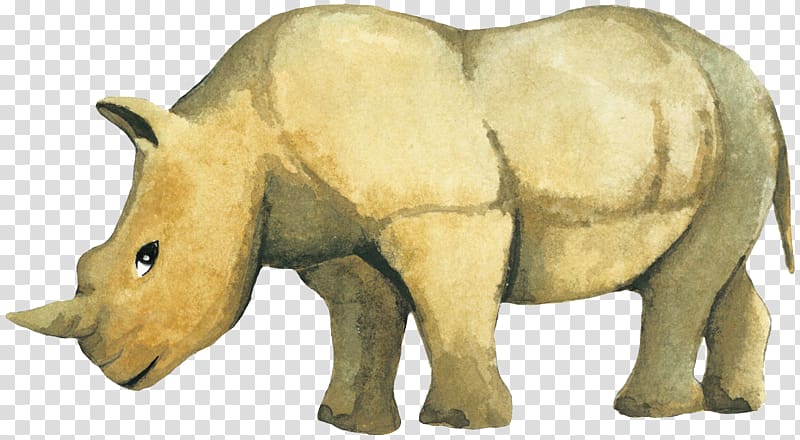 Rhinoceros Drawing, Brown rhino transparent background PNG clipart