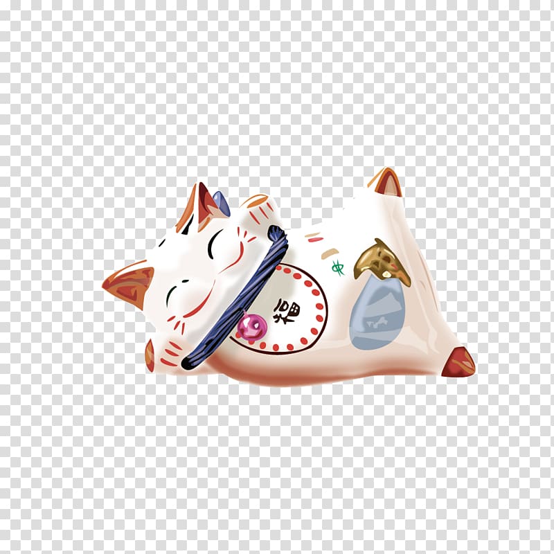 Cat Maneki-neko Computer file, fashion lifelike lying posture Fu Lucky Cat transparent background PNG clipart