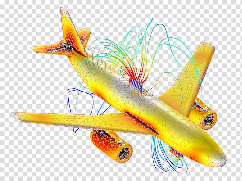 Airplane Aircraft COMSOL Multiphysics Aerials Waveguide, simulation transparent background PNG clipart