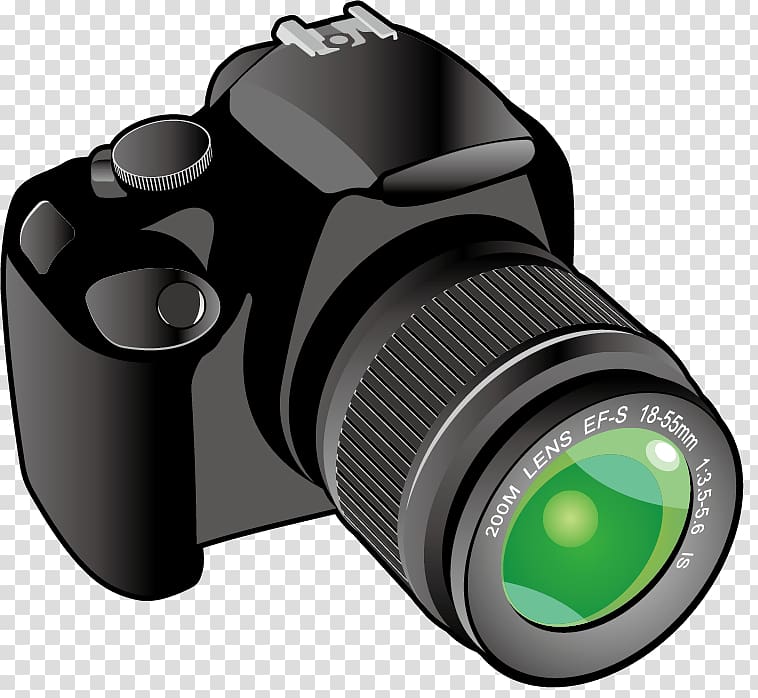 Camera lens , Cartoon high reflex camera transparent background PNG clipart