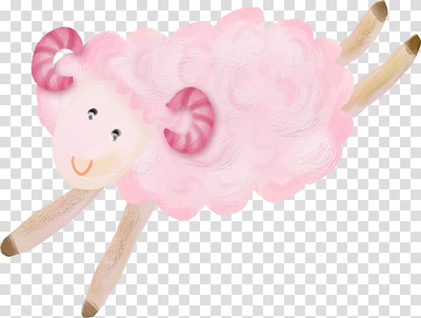 Sheep Cattle , Pink Sheep transparent background PNG clipart