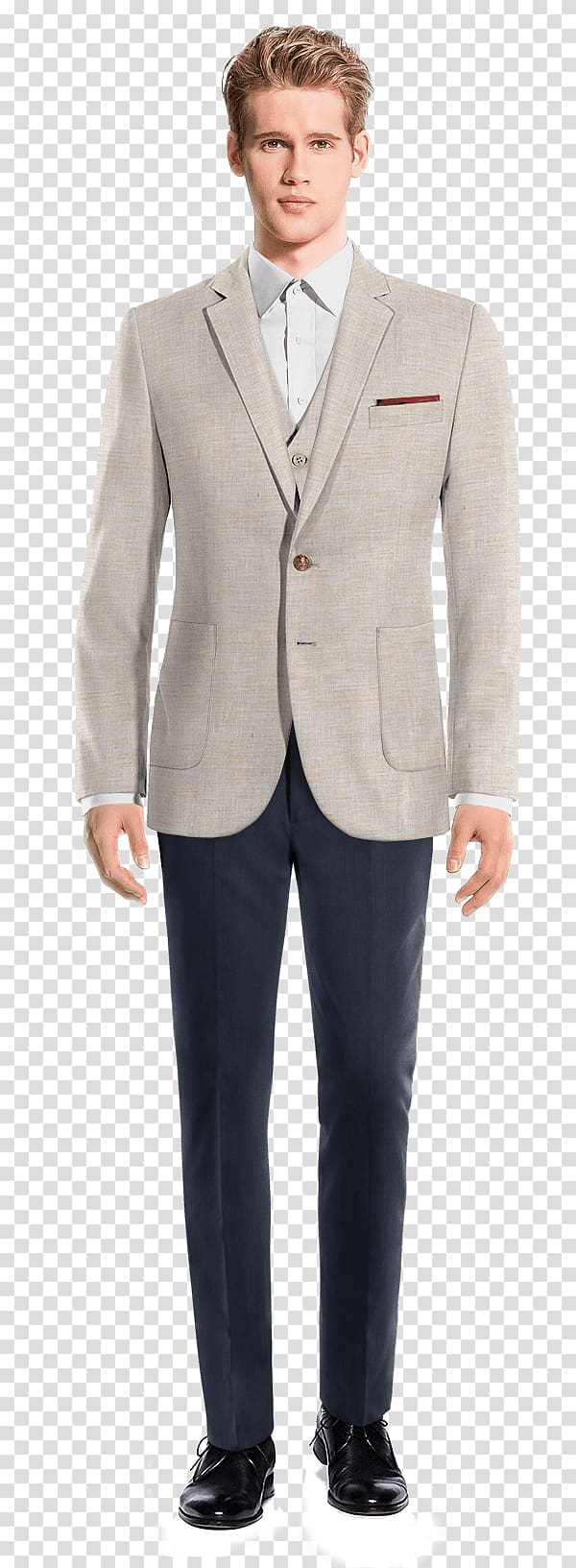 Suit Pants Chino cloth Waistcoat Sport coat, beige trousers transparent background PNG clipart