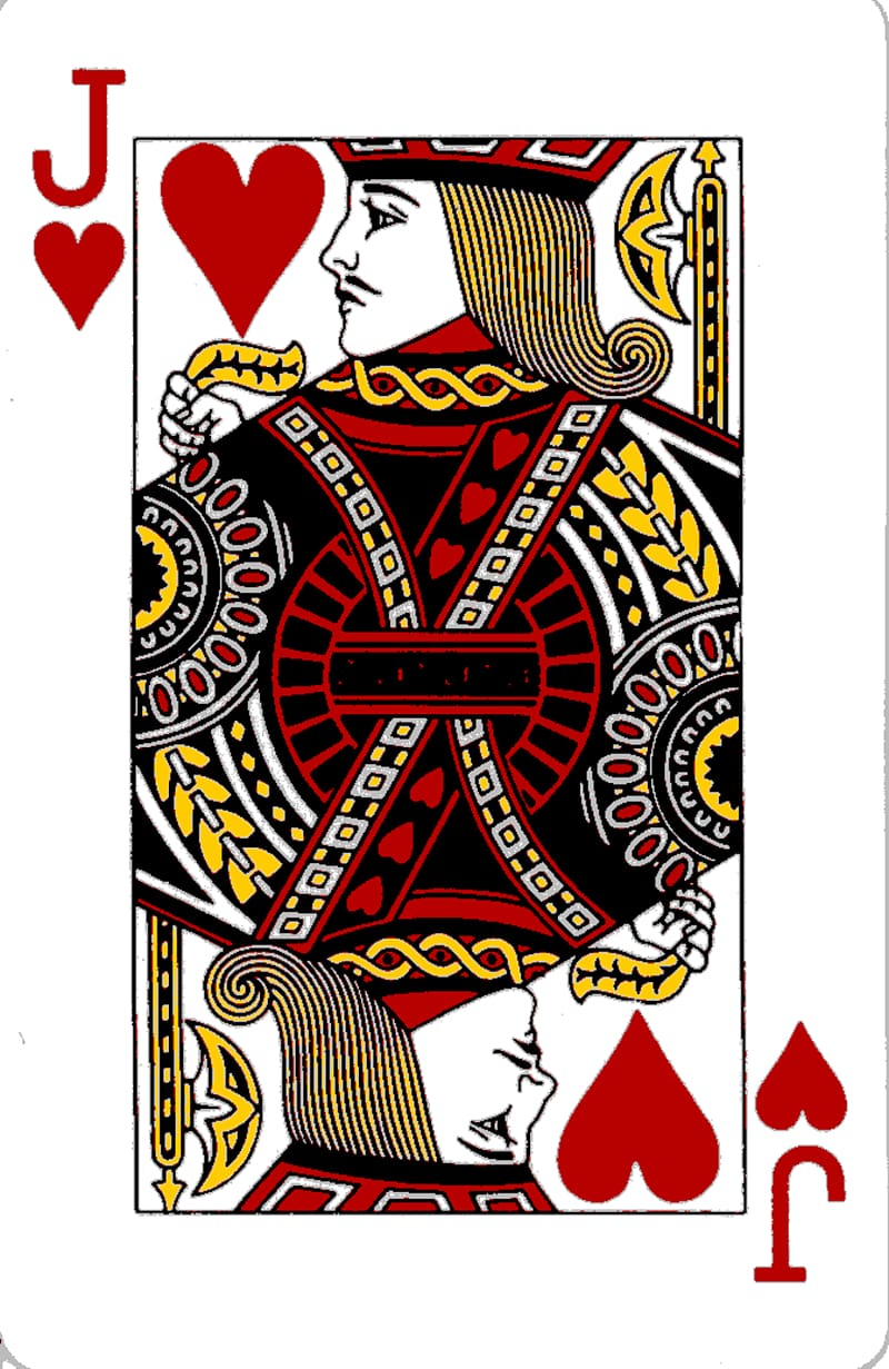 Jack The Queen of Hearts Playing card T-shirt, Heart Playing Cards transparent background PNG clipart