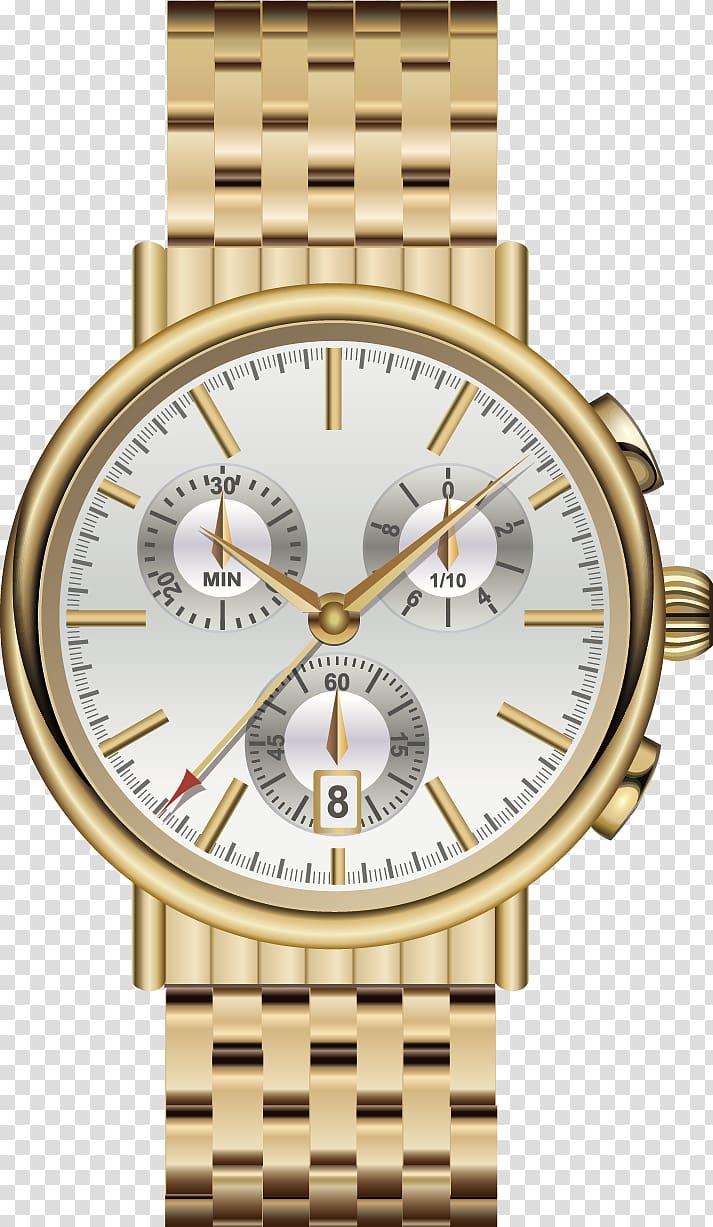 Rolex Datejust Watch , Gold watches transparent background PNG clipart