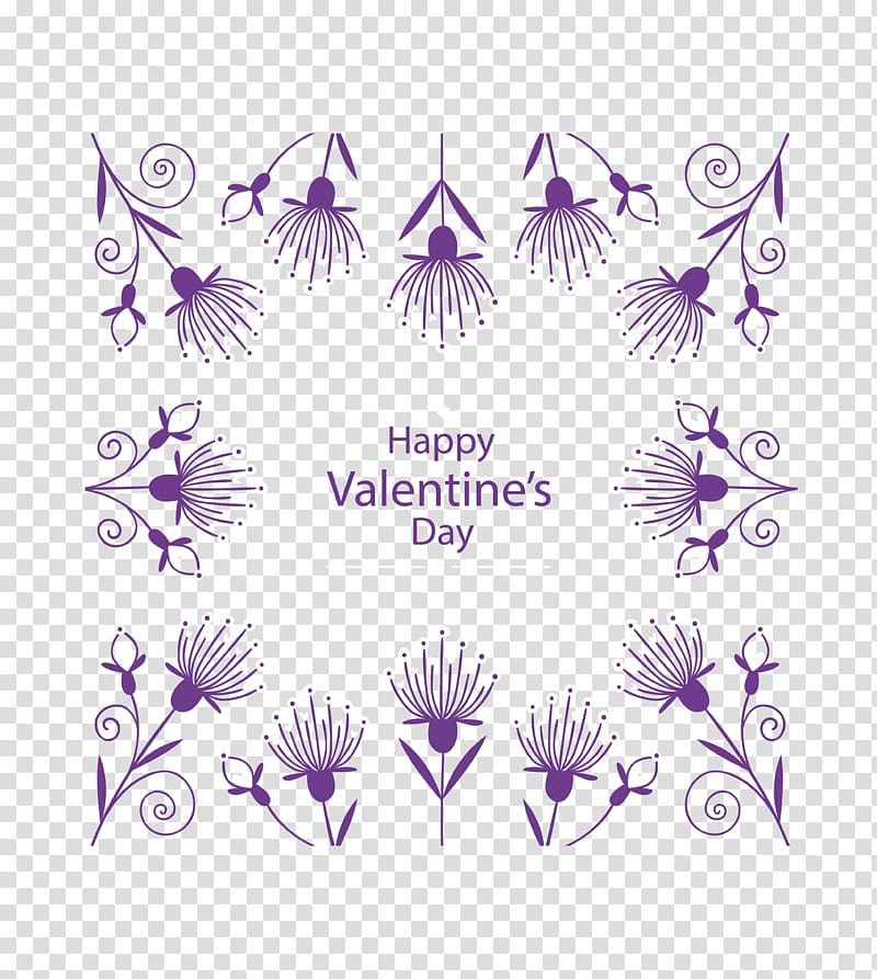 Purple Valentines Day Euclidean , dandelion pattern transparent background PNG clipart
