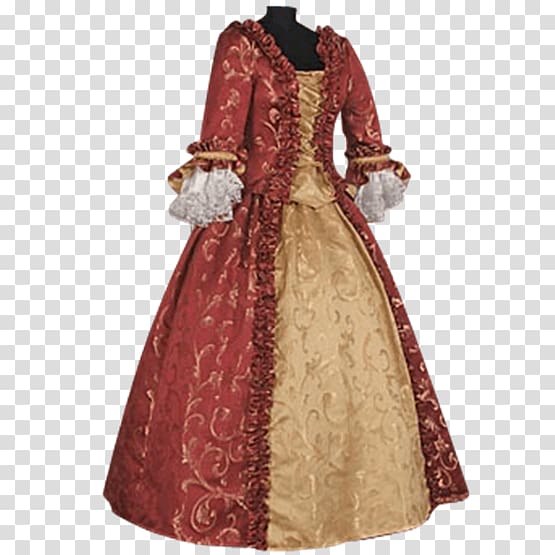 Gown English medieval clothing Dress Costume, dress transparent background PNG clipart