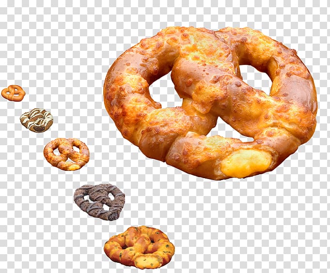 Pretzel Simit Donuts Danish pastry American cuisine, cinnamon pretzels transparent background PNG clipart