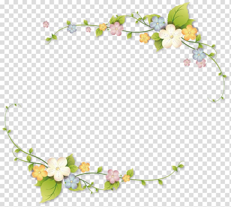 floral border elements transparent background PNG clipart