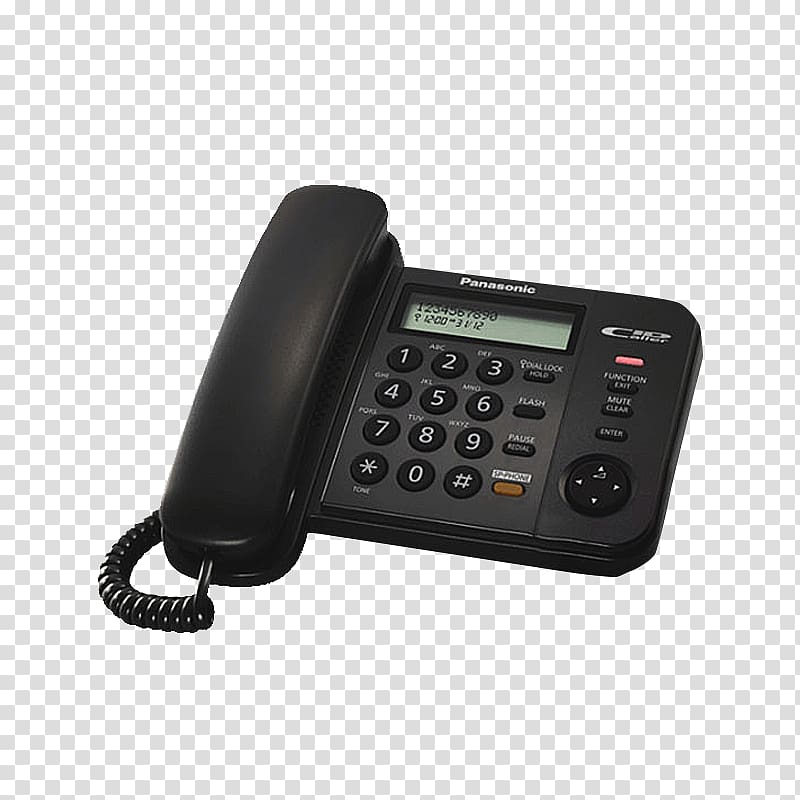 Panasonic KX-TS580FXB Telephone Speakerphone Panasonic KX-TS520FX, Automatic Redial transparent background PNG clipart