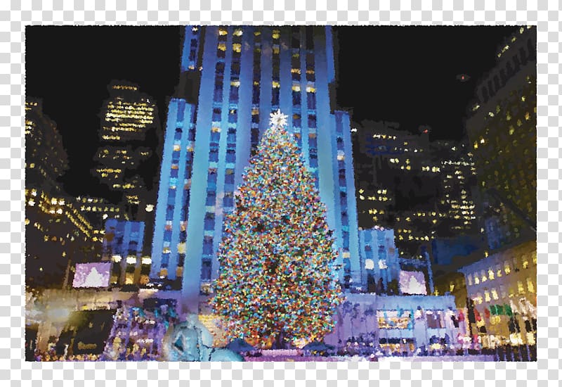 Rockefeller Center Christmas Tree Christmas lights, christmas tree transparent background PNG clipart