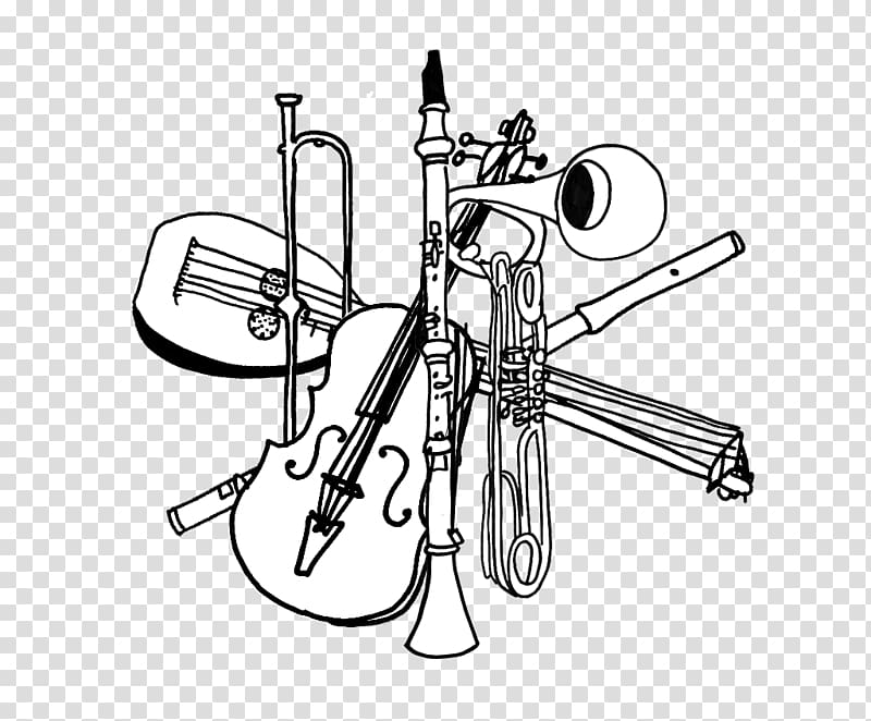 Orchestra Musical Instruments Flute Timpani Drawing, musical instruments transparent background PNG clipart
