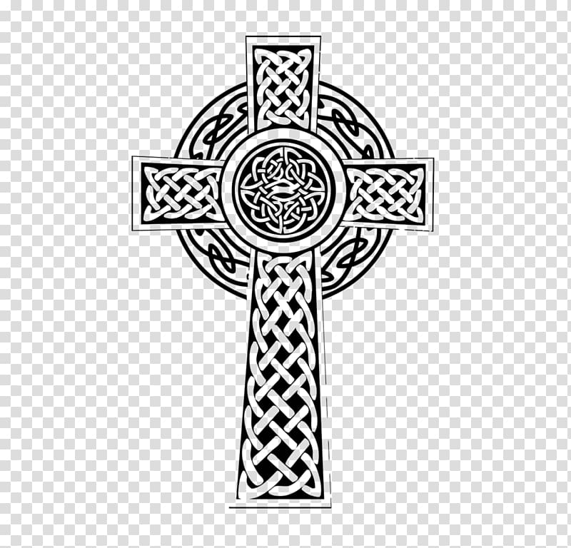 Celtic cross Celtic knot High cross Christian cross, cross tattoo transparent background PNG clipart