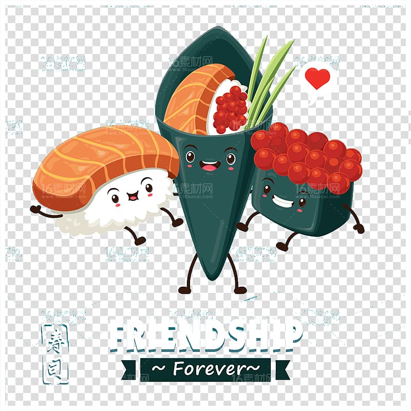 Sushi Japanese Cuisine Onigiri Poster, Sushi transparent background PNG clipart