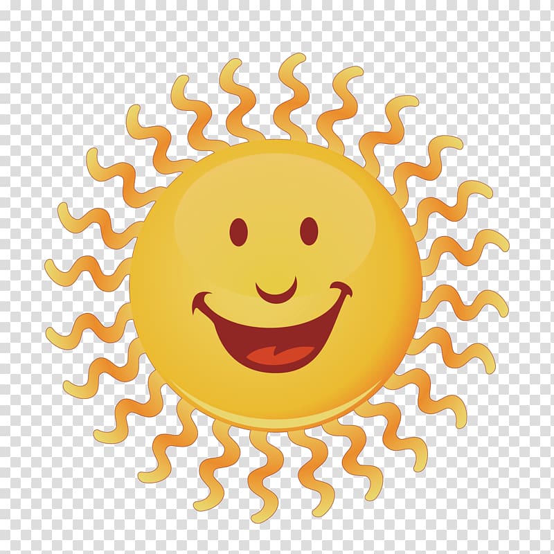 Euclidean Illustration, cartoon smiling sunshine transparent background PNG clipart
