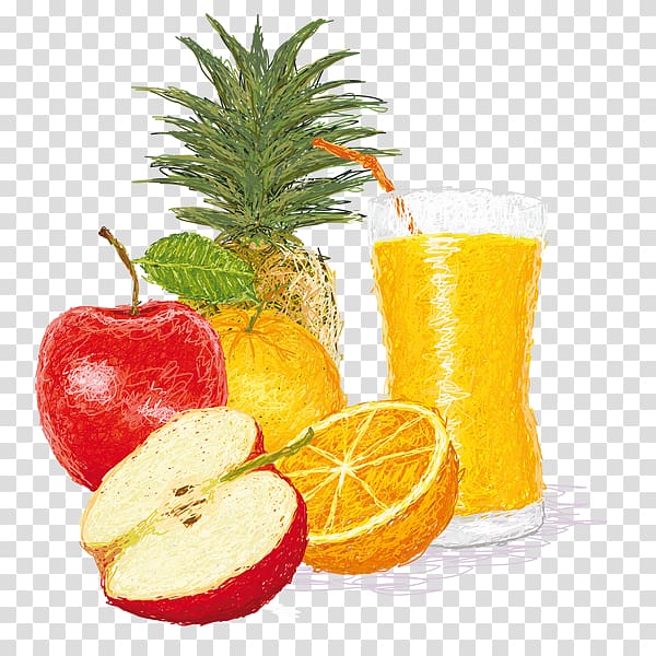 Orange juice Apple Orangina Fizzy Drinks, Jus D\'ananas transparent background PNG clipart