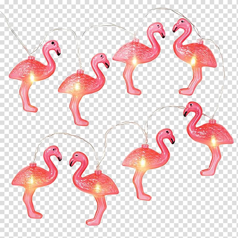Lighting Flamingo Christmas lights, flamingo transparent background PNG clipart