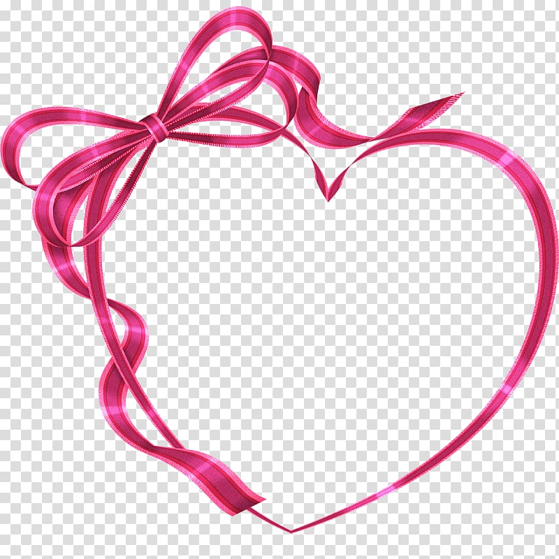 heart-shaped ribbon bow transparent background PNG clipart