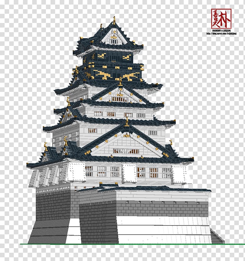 Osaka Castle Japanese castle Landmark Tenshu, Castle transparent background PNG clipart