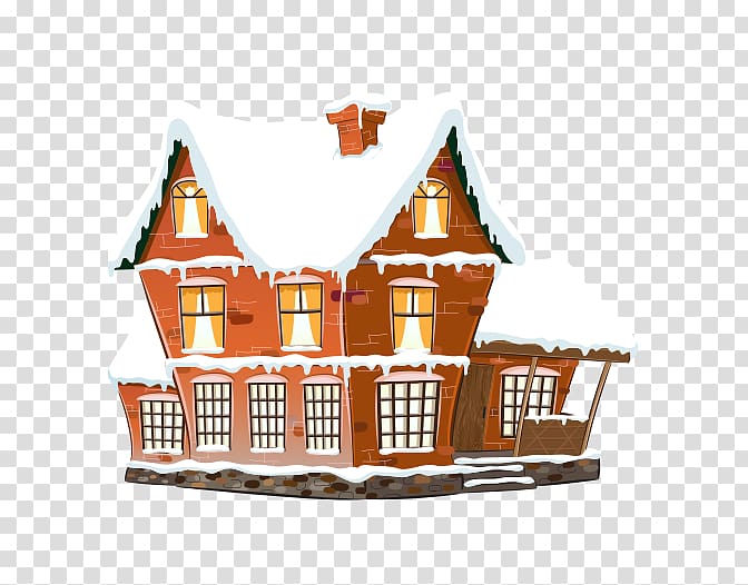 Chimney Winter House Snow, Creative igloo transparent background PNG clipart