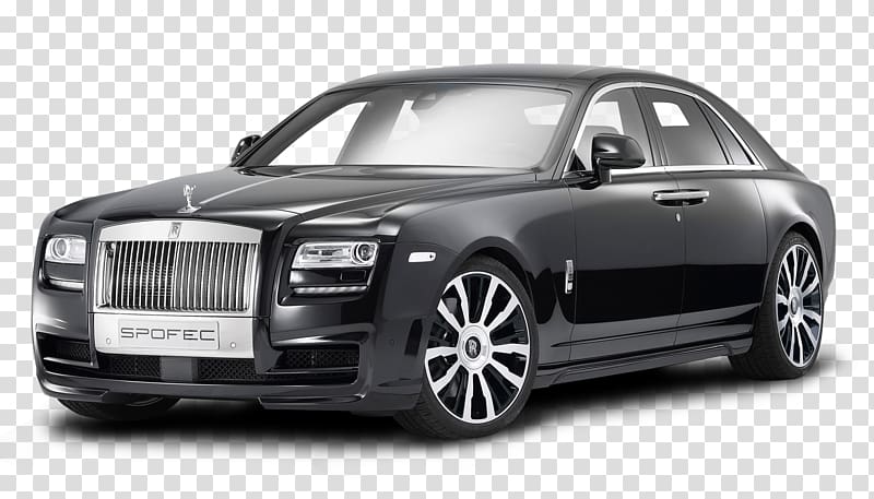 black Rolls Royce Spofec coupe, 2018 Rolls-Royce Ghost Rolls-Royce Phantom Car Luxury vehicle, Rolls Royce Ghost Black Car transparent background PNG clipart