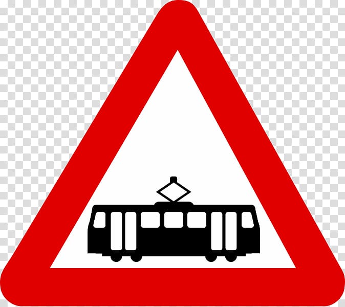 Tram The Highway Code Traffic sign Level crossing Road, road transparent background PNG clipart