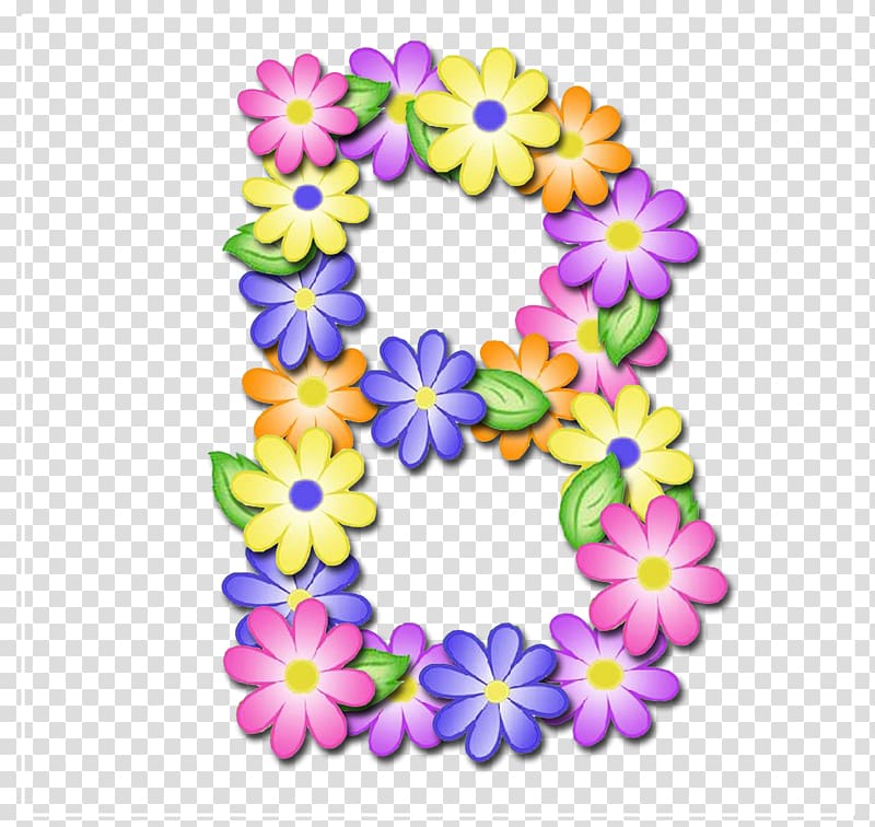Flower Letter Alphabet Floral design, pastel flower transparent background PNG clipart