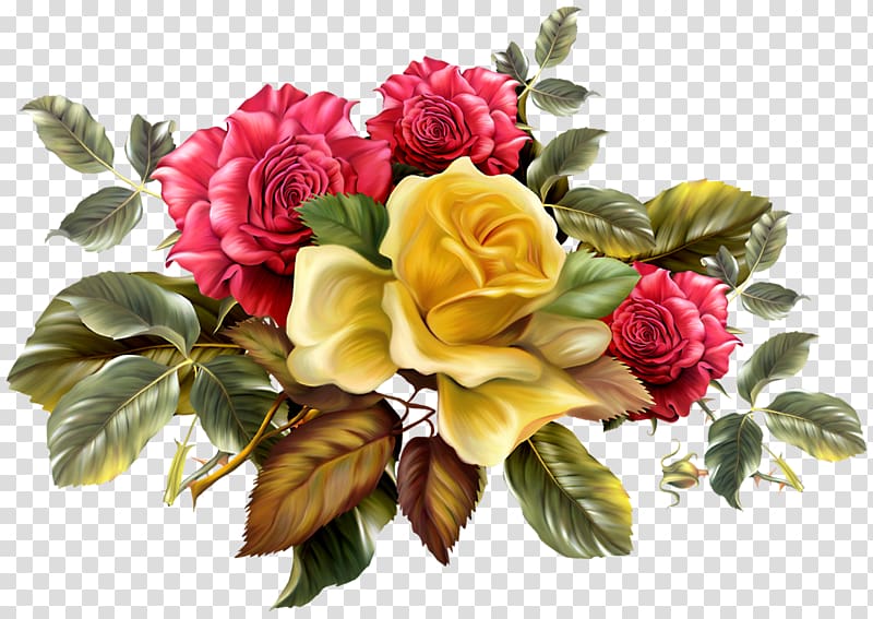Flower bouquet Rose Yellow, plum transparent background PNG clipart