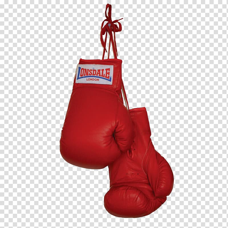 pair of red Lonsadale boxing gloves, Boxing glove, Boxing Gloves transparent background PNG clipart